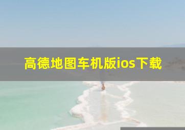 高德地图车机版ios下载