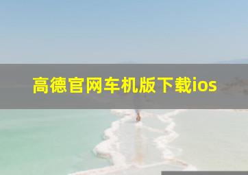 高德官网车机版下载ios