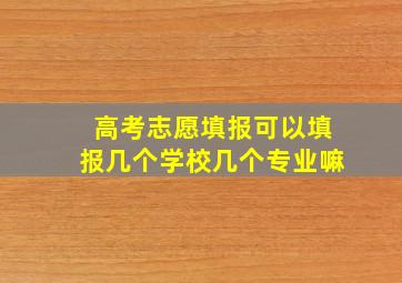 高考志愿填报可以填报几个学校几个专业嘛