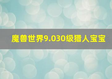 魔兽世界9.030级猎人宝宝