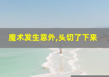 魔术发生意外,头切了下来