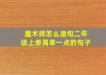 魔术师怎么造句二年级上册简单一点的句子