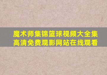 魔术师集锦篮球视频大全集高清免费观影网站在线观看