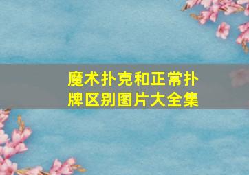 魔术扑克和正常扑牌区别图片大全集