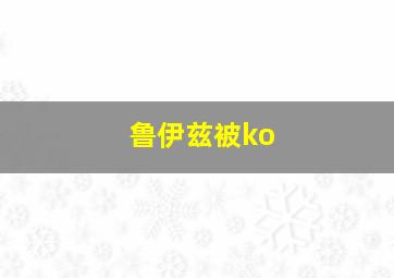 鲁伊兹被ko