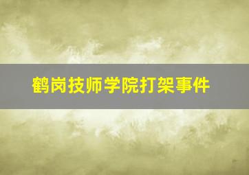 鹤岗技师学院打架事件