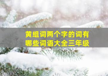 黄组词两个字的词有哪些词语大全三年级