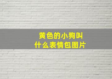 黄色的小狗叫什么表情包图片