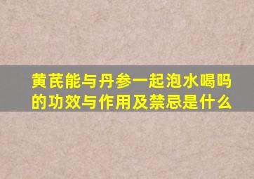 黄芪能与丹参一起泡水喝吗的功效与作用及禁忌是什么