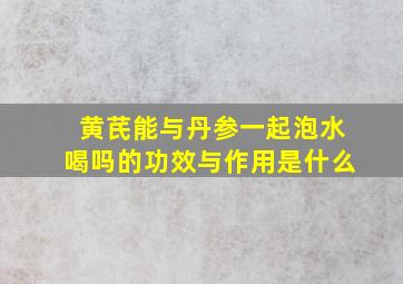 黄芪能与丹参一起泡水喝吗的功效与作用是什么