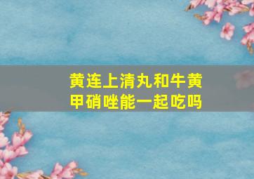 黄连上清丸和牛黄甲硝唑能一起吃吗