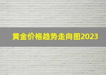 黄金价格趋势走向图2023