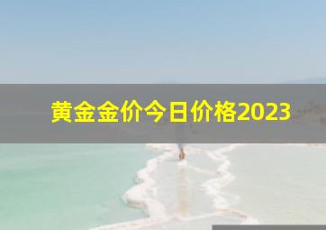 黄金金价今日价格2023