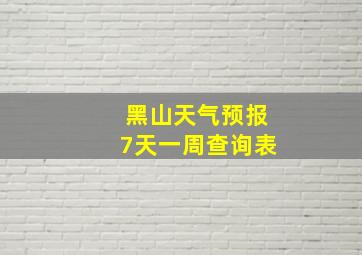 黑山天气预报7天一周查询表