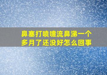 鼻塞打喷嚏流鼻涕一个多月了还没好怎么回事