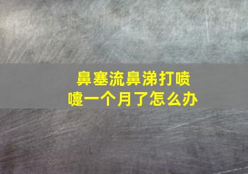 鼻塞流鼻涕打喷嚏一个月了怎么办