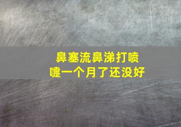 鼻塞流鼻涕打喷嚏一个月了还没好