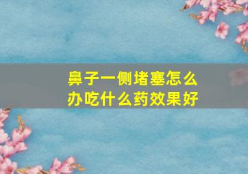 鼻子一侧堵塞怎么办吃什么药效果好