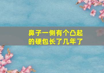 鼻子一侧有个凸起的硬包长了几年了