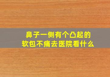 鼻子一侧有个凸起的软包不痛去医院看什么