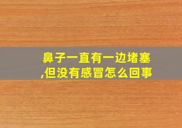 鼻子一直有一边堵塞,但没有感冒怎么回事