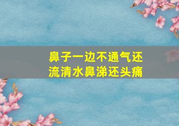 鼻子一边不通气还流清水鼻涕还头痛