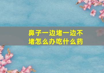 鼻子一边堵一边不堵怎么办吃什么药