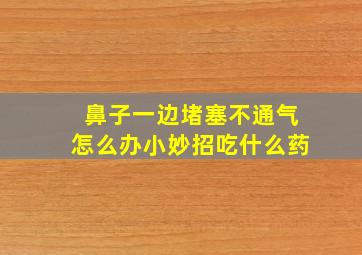 鼻子一边堵塞不通气怎么办小妙招吃什么药