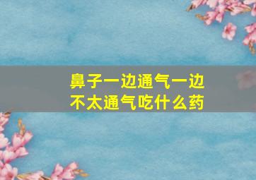 鼻子一边通气一边不太通气吃什么药