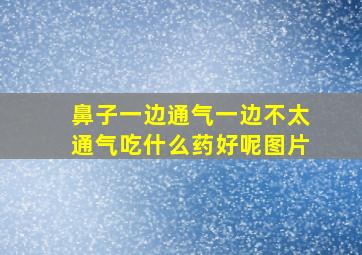 鼻子一边通气一边不太通气吃什么药好呢图片