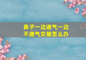 鼻子一边通气一边不通气交替怎么办