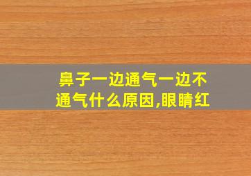 鼻子一边通气一边不通气什么原因,眼睛红