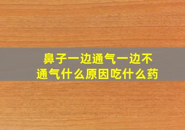 鼻子一边通气一边不通气什么原因吃什么药