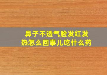 鼻子不透气脸发红发热怎么回事儿吃什么药