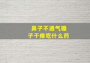 鼻子不通气嗓子干痒吃什么药