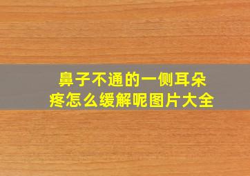 鼻子不通的一侧耳朵疼怎么缓解呢图片大全