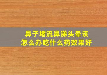 鼻子堵流鼻涕头晕该怎么办吃什么药效果好