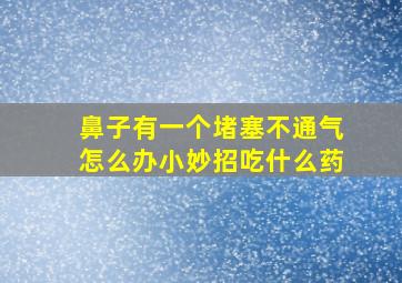 鼻子有一个堵塞不通气怎么办小妙招吃什么药