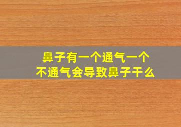 鼻子有一个通气一个不通气会导致鼻子干么