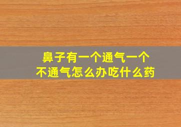 鼻子有一个通气一个不通气怎么办吃什么药